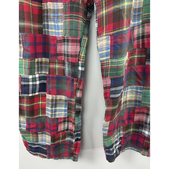 American Eagle Outfitters Patchwork Madras Plaid Pajama Pj Pants Men's Medium - Picture 7 of 16